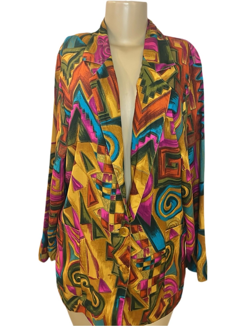 Vintage Barbara Gerwit Abstract Blazer